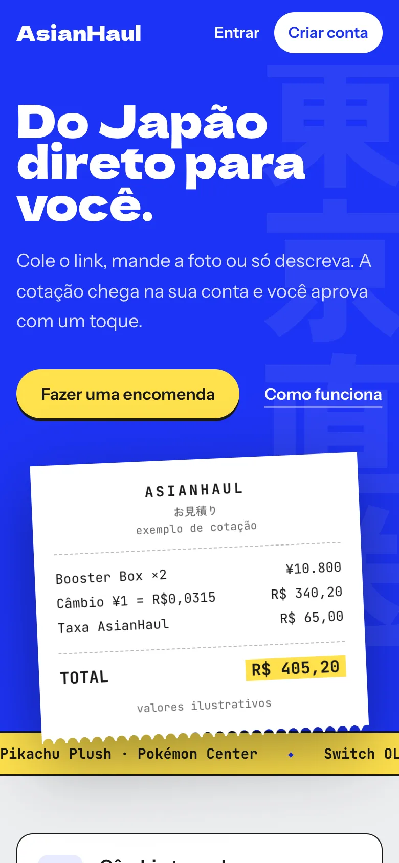 Site AsianHaul no celular