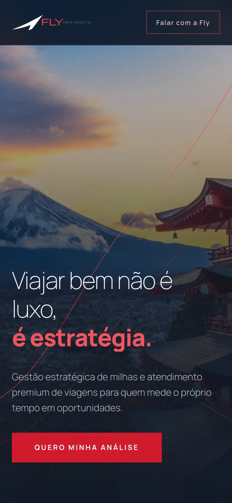 Site Fly Per Points no celular